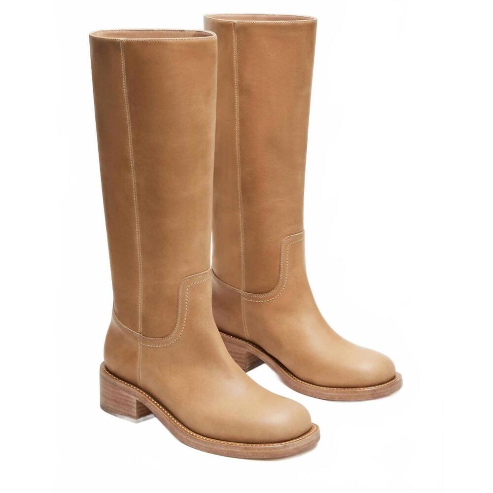 NEW STEVE MADDEN women's riggs wide calf boot in banana leather - Picture 3 of 8